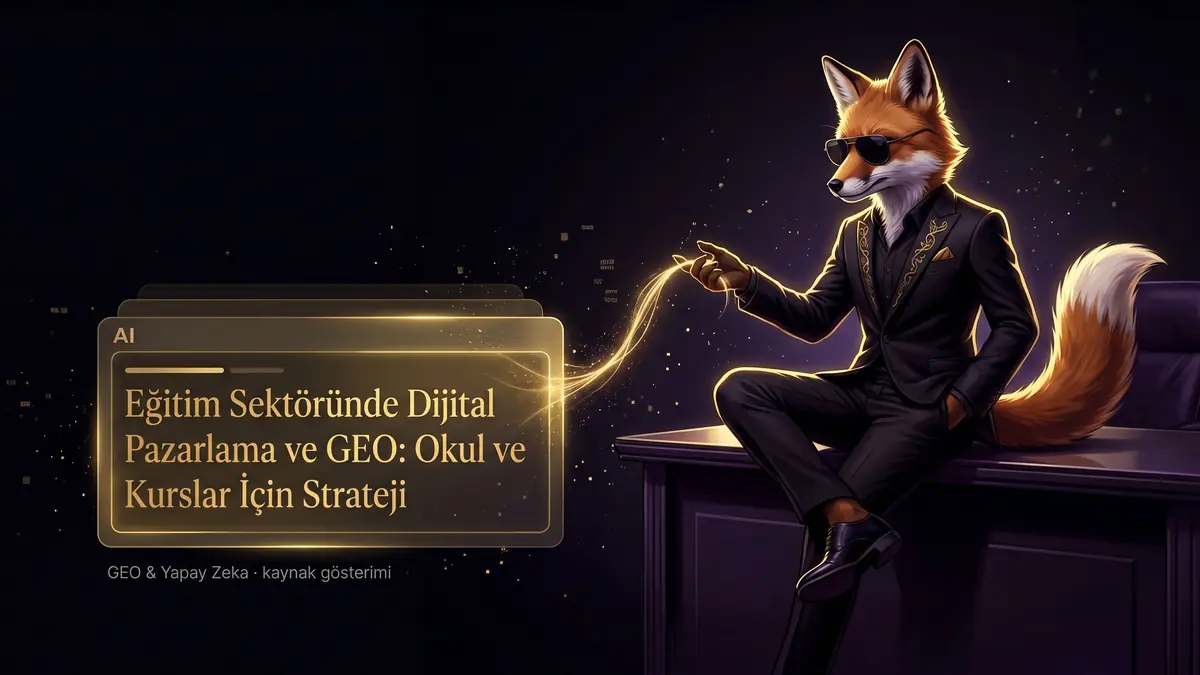 Eğitim Sektöründe Dijital Pazarlama ve GEO: Okul ve Kurslar İçin Strateji