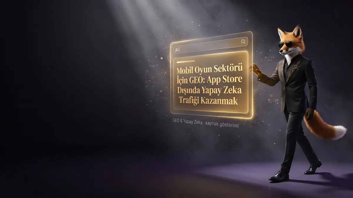 Mobil Oyun Sektörü İçin GEO: App Store Dışında Yapay Zeka Trafiği Kazanmak