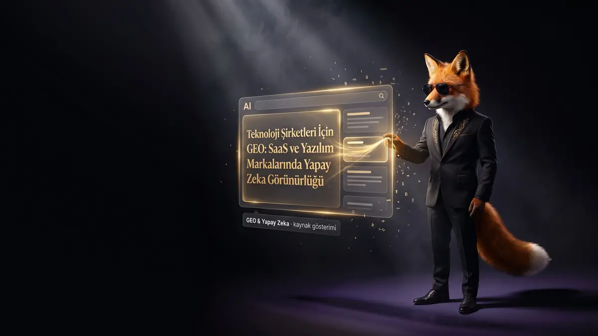 Teknoloji Şirketleri İçin GEO: SaaS ve Yazılım Markalarında Yapay Zeka Görünürlüğü