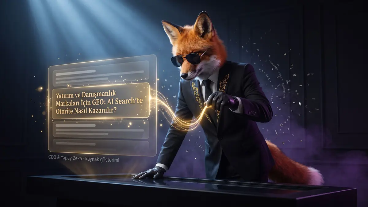 Yatırım ve Danışmanlık Markaları İçin GEO: AI Search'te Otorite Nasıl Kazanılır?